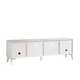 thumbnail image 3 of LIVILAND Engineered Wood & Marble TV Stands For TVs Upto 75" in White, 3 of 8