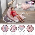 thumbnail image 6 of Loungie Princess Pink Bean Bag Covers - Microfiber | Storage | Stuffed Animal 55"x35", 6 of 8