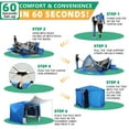 thumbnail image 4 of COBIZI 12x12ft Pop up Gazebo Screen House Tent for Camping, 6-Sided Outdoor Canopy Tent with Removable Roof&Sidewalls, Portable Hub Tent with Carrying Bag and Ground Stakes, Blue(Upgraded), 4 of 10