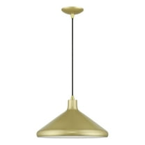 41179-33-Livex Lighting-Geneva - 1 Light Pendant-15 Inches Tall and 15.25 Inches Wide-Soft Gold/Polished Brass Finish
