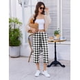 thumbnail image 4 of Ekouaer Womens Capri Pajama Pants 2026 Wide Leg Lounge Sleep Pants Soft Comfy Drawstring Pj Bottoms with Pockets, 4 of 7