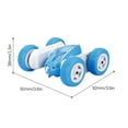 thumbnail image 3 of SIYTUAU Childrens Rollover Stunt Remote Control Car With Double Sided Driving Off Road Rechargeable Racing Blue Color Plastic Construction Play Toy Vehicle Set Blue, 3 of 9