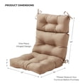 thumbnail image 6 of Greendale Home Fashions Outdoor 44'' x 22'' High Back Chair Cushion, Coronado, 6 of 7