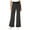 Black, variant on Bar Iii Womens Mixed Stripe Casual Wide Leg Pants