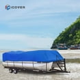 thumbnail image 4 of iCOVER Trailerable Pontoon Boat Cover, Fits 21 to 24ft Long & Beam Width up to 102in Pontoon Boat with Storage Bag (Blue 21'-24'), 4 of 5