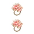 thumbnail image 3 of Monstrate 6 piezas flor artificial servilletero lino extraíble reutilizable colorido festival interior anillos ornamentales decoración, 3 of 6