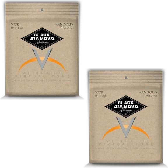 Black Diamond Mandolin Strings 2-Packs Phosphor Bronze Loop End .010-.034
