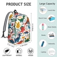 thumbnail image 5 of Cute Dinosaur Pattern Backpack for School,Cute School Bag,Schoolbag with Adjustable Shoulder Straps & Padded Back,15.7"x11.8"x5.5", 5 of 5
