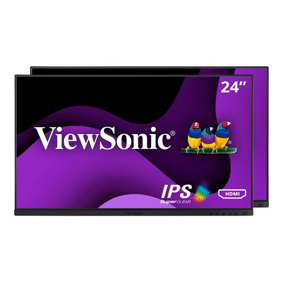ViewSonic VG2448A-2_H2 - LED monitor - 24" (23.8" viewable) - 1920 x 1080 Full HD (1080p) @ 60 Hz - IPS - 250 cd/m�� - 1000:1 - 5 ms - HDMI, VGA, DisplayPort - speakers