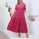 thumbnail image 1 of WILLBEST Vestidos de Mujer, Vestido Bohemio Informal Holgado con Estampado Floral y Bolsillos, Vestido Largo Playero de Manga Corta para Verano XXXGrande, 1 of 2
