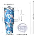 thumbnail image 2 of Modern 40oz Tumbler– Stainless Steel Insulated Tumbler with Handle and Straw, Large Capacity Travel Cup for Hot & Cold Drinks, 2 of 7