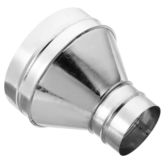 Uxcell 8 Inch to 4 Inch Round Duct Reducer, Galvanized Steel Adapter Pipe Fitting, Silver Tone
