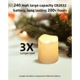 thumbnail image 4 of Velas votivas sin llama SHYMERY, paquete de 24, más de 200 horas, color blanco cálido, 4 of 9