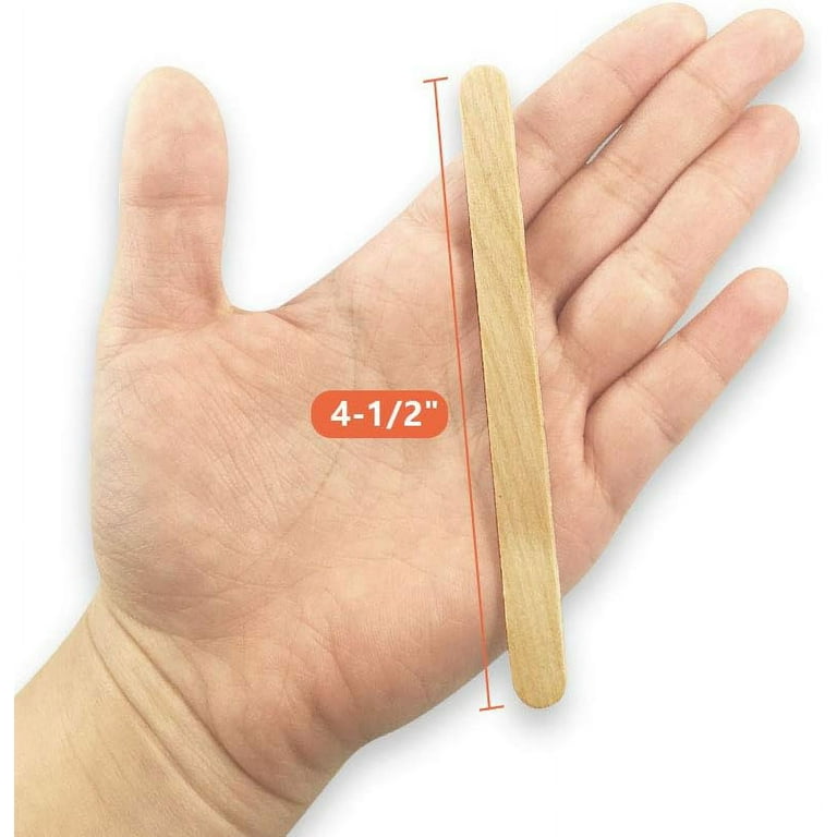 200 Natural Wood 4.5 Long Popsicle Sticks Raw Pine Wooden Craft Project  Making 