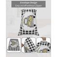 thumbnail image 6 of Summer Lemon King Pillow Cases Set of 2 - Microfiber Bed Throw Pillow Covers, Watercolor Truck Black Plaid Checkered Decorative Lumbar Pillow Cover with Envelope Closure for Sofa/Travel 20"x36", 6 of 6