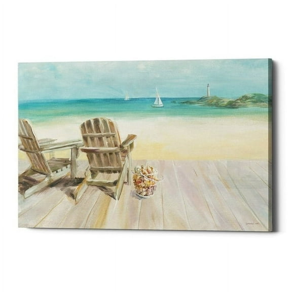 Epic Graffiti "Seaside Morning" by Danhui Nai, Giclee Canvas Wall Art 40" x 60"