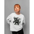 thumbnail image 2 of Krampus Cat Creepy Christmas Gift Tee Women's Sweatshirt, 2 of 4