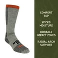 thumbnail image 6 of JEEP Men's Rugged Wool Blend Hiking Work Crew Socks - 1 Pair Pack- Heavyweight Cushioned Comfort and Blister Prevention, 6 of 7