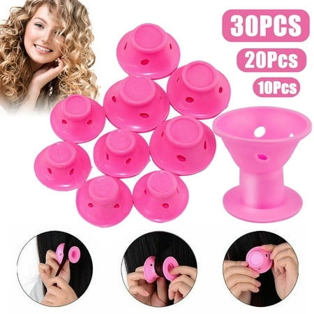 40 30 20 10pcs Magic Silicone Hair Curlers Rollers No Clip Hair