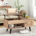 thumbnail image 2 of Costway Lift Top Coffee Table with Storage Hidden Compartment Cabinet & Open Shelf Natural, 2 of 10