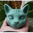 thumbnail image 1 of Molde de silicona para velas de aromaterapia con forma de cabeza de perro y yeso estéreo con cuentas redondas de gato de tres ojos para decoración del hogar, 1 of 5
