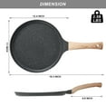 thumbnail image 6 of Innerwell 11 inch Nonstick Crepe Pan Coating Induction Compatible Flat Skillet Tawa Dosa Tortilla Pan, 6 of 6