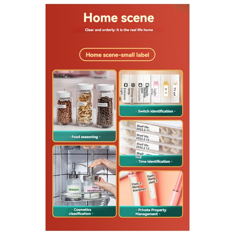 Label Maker Machine with Tape P50 Portable Label Printer Bluetooth Label Maker Machine Label Printer for Clothes Home C
