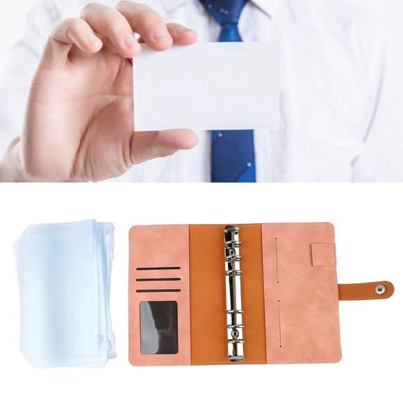 A6 Budget Binders,Multiple Pockets Small Synthetic Leather Portfolio Binders Envelope Savings Challenges Book for Bills Cards Passport Cash