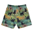 thumbnail image 7 of FORMRS Boys Swim Trunks Quick Dry Mesh Lining Beach Boardshorts, Sizes XS-XL, Floral Black Cats Pattern, 7 of 7