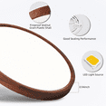 thumbnail image 3 of HEYAN Walnut Wood Flush Mount Ceiling Light Fixture,16 Inch Dimmable LED Ceiling Light with 3000K-4000K-6000K Selectable Flat Low Profile Round Ceiling Lights for Bedroom Hallway Laundry (1 Pack), 3 of 10