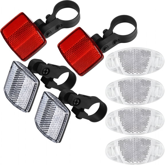 LADYGYM 8 Pcs Bike Front and Rear Reflectors Kit, Bicycle Wheel Spoke
