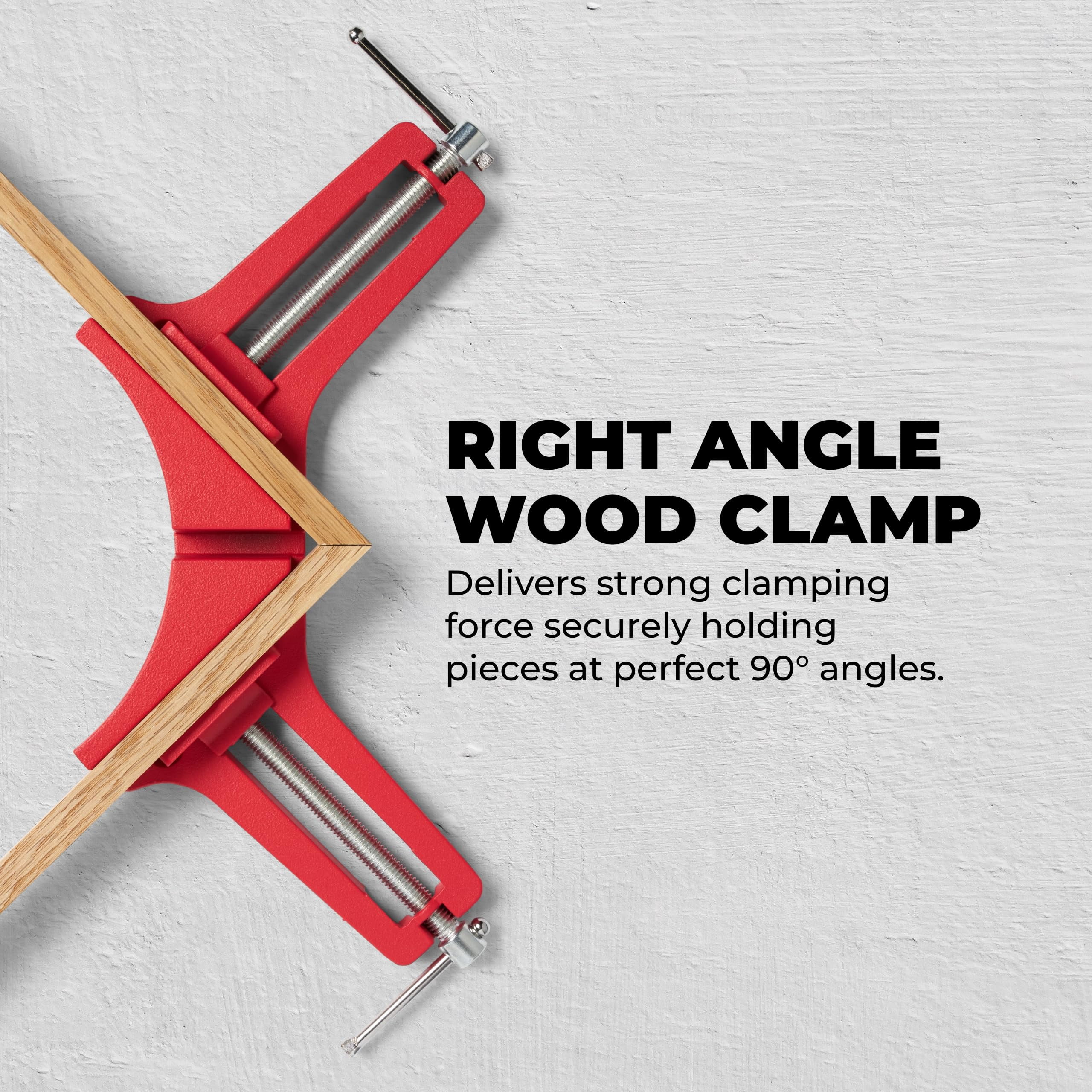 BuildSomething Right Angle Wood Clamp - Heavy-Duty Hand Tool for Woodworking & Home Improvement - 2 Pack Clamp Set with 45-Degree Cutting Guide & 200 lbs Clamping Force