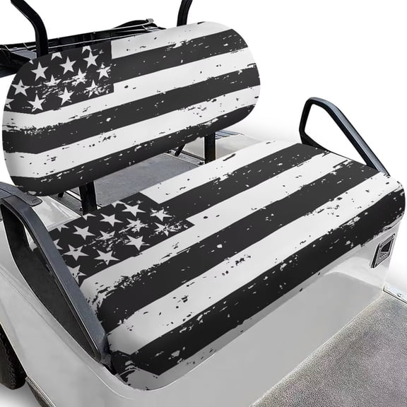 Boatee Flag Print 01 Club Car Seat Covers Golf Cart Seat Cover Seat Bottom Backrest Cushion Easy to Install Showing Personal Taste Fits Most Golf Cart Models 2-Seat Golf Carts Essentials Black