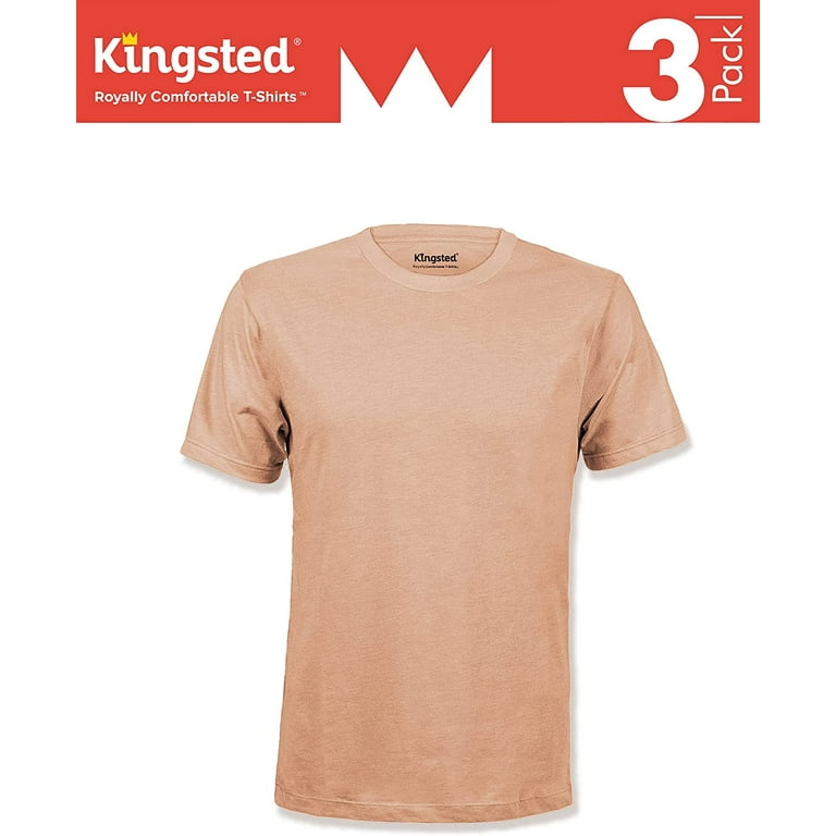 Kingsted T Shirts for Men Pack - Royally Comfortable - Soft & Smooth -  Premium Cotton Blend - True Classic Short Sleeve Crewneck - Solid Color