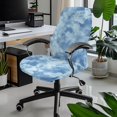 thumbnail image 2 of Xoenoiee Blue Tie Dye Pattern Stretch Computer Office Chair Cover, Spandex Slipcover Protective, Removable Stretchable Universal Desk Chair Covers Rotating Chair (Not Chair), L, 2 of 6