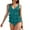 Dark Green, variant on Women's One Piece Bikini Swimsuit Solid Color High Neck Ruffle Sexy with Removable Bra Pads No Underwire for Beach Vacation,Green,M