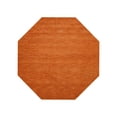 thumbnail image 2 of Rugsotic Carpets Handmade Rugs Hand Knotted Loom Octagon 10'x10' Orange Wool for Indoor Use, 2 of 6
