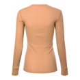 thumbnail image 4 of MixMatchy Women's Long Sleeve Eight Button Closure Henley Thermal Knit Top, 4 of 5