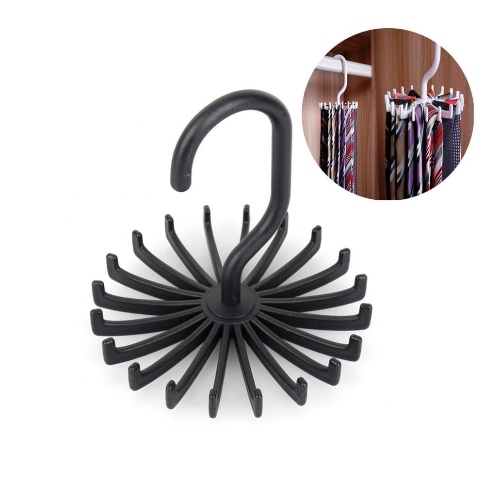 Mgaxyff Adjustable Rotating Tie Rack Hanger 20 Hooks Neck Belt Scarf