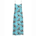 thumbnail image 4 of SMihono Robe Maxi Bohème d'Été pour Femmes Grande Taille Mode d'Été pour Femmes Robe Mi-Taille Sans Manches Imprimée Robe de Plage Slim Robe de Plage, 4 of 4