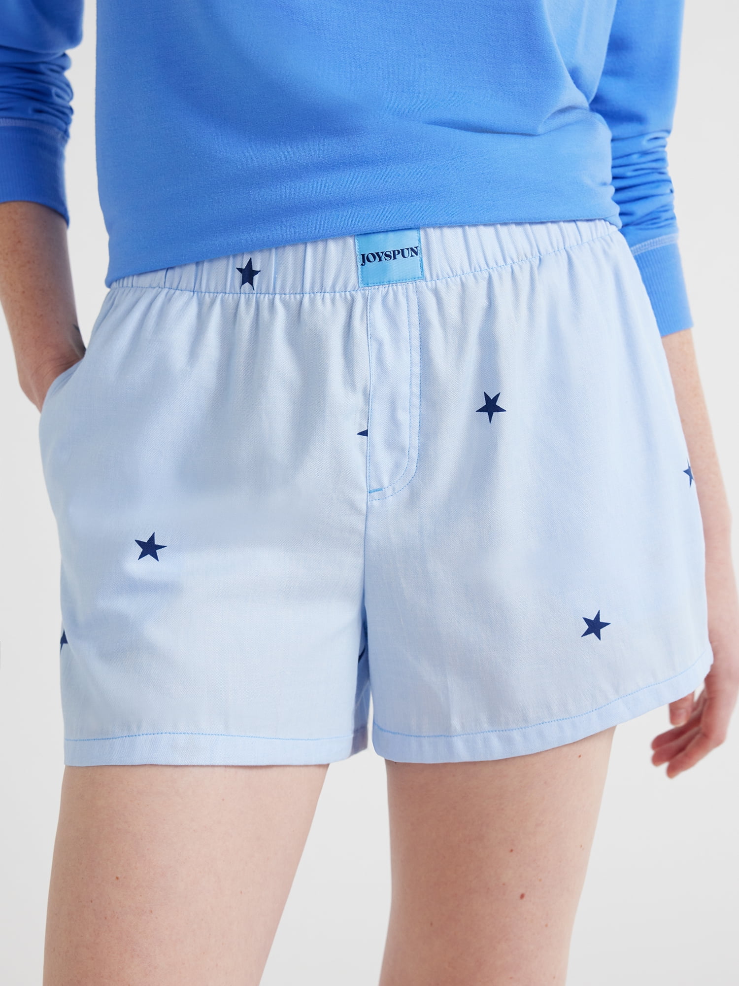 Joyspun Women’s Woven Pajama Boxer Shorts – Soft Comfort