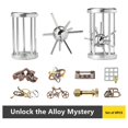 thumbnail image 2 of Classic Metal IQ Mind Brain Teaser Alloy Magic Baffling Puzzles Game Educational Toys Gift for Children Adult Boys Set of 8PCS8 Kinds 3 Deng Xun unisex, 2 of 2