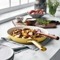 thumbnail image 3 of GreenPan Reserve 10-Piece Ceramic Nonstick Cookware Set, Gold Handles, Dishwasher Safe, Sunrise, 3 of 11