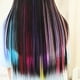 thumbnail image 4 of Clip de extensión de cabello de colores, pieza de cabello liso colorido, peluca para niños y niñas, Clip destacado, 12 Uds., 4 of 6