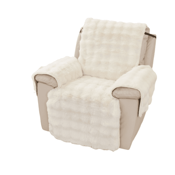 Thick Plush Rabbit Recliner Chair Cover,Warm Non Slip Lazy Boy Recliner Slipcover Covers Stay in Place,Soft Thick Padding for Sofa,Living Room Furniture Protection,Comfortable Seat Cushions