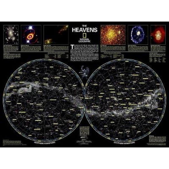 National Geographic: The Heavens Wall Map - Laminated (30.5 X 22.75 Inches)