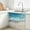 Lake Blue Oatmeal White, variant on Teal Octopus Coastal Cabinet Curtains 28"W x 51"L, Summer Beach Vintage Nautical Sink Skirt for Bathroom Kitchen Self Adhesive, Desk Privacy Short Curtain for Sink Under Counter Classroom