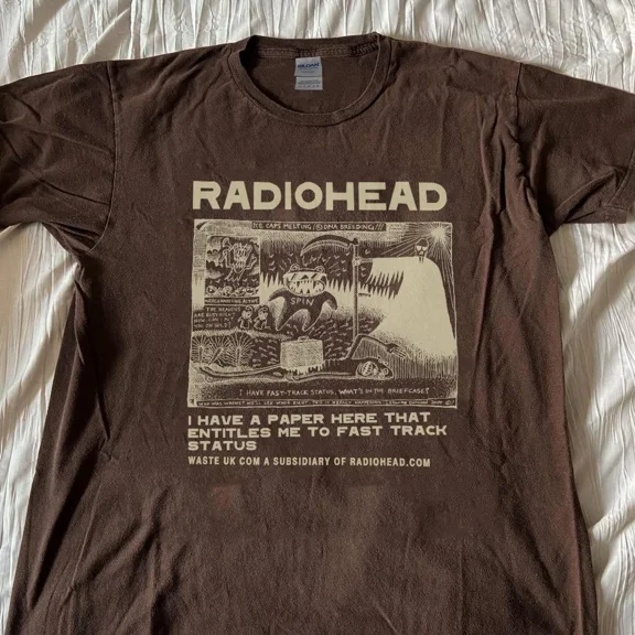 Vtg Radiohead! Ok Computer Rare design Dark Chocolate T shirt S-5XL NH19007