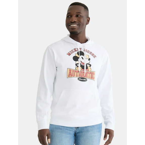 Disney Men's Mickey Mouse Authentic Brand Graphic Hoodie Sweatshirt, Sizes S-3XL