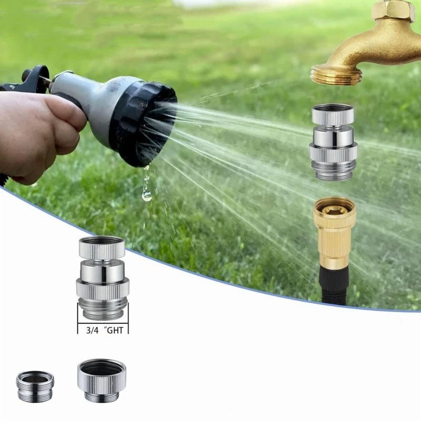 PURELY- Brass Sink Faucet 3/4" To Garden Hose Adapter Swivel Adapter + Aerator Kit